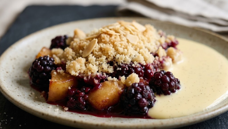 Delia Smith Blackberry and Apple Crumble Recipe​