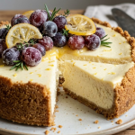 Delia Smith Lemon Cheesecake with Frosted Grapes Recipe
