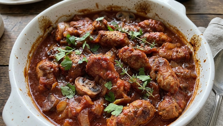 Delia Smith Sausage Casserole Red Wine Recipe