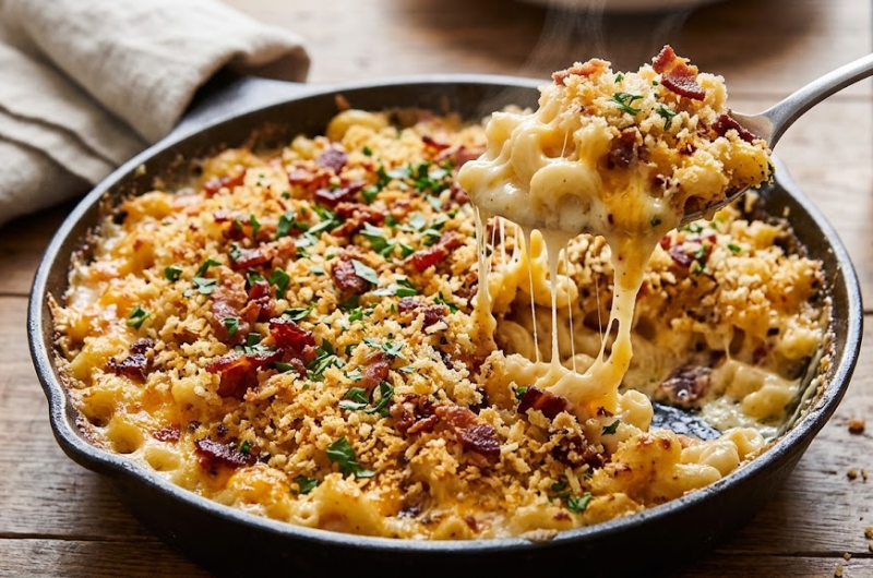 Delia Smith Macaroni Cheese with Bacon Recipe